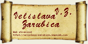 Velislava Zarubica vizit kartica